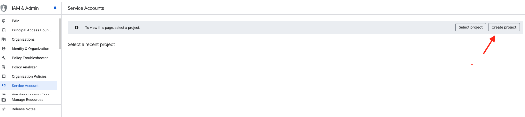 Создание проекта в гугл